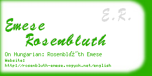 emese rosenbluth business card